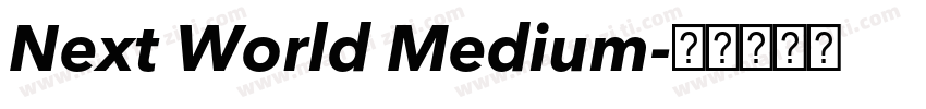 Next World Medium字体转换